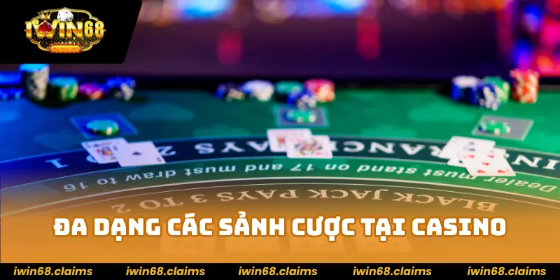 Đa dạng các sảnh cược tại Casino IWIN68